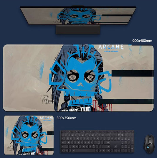 League of Legends Arcane Jinx Vandalized Mouse Pad