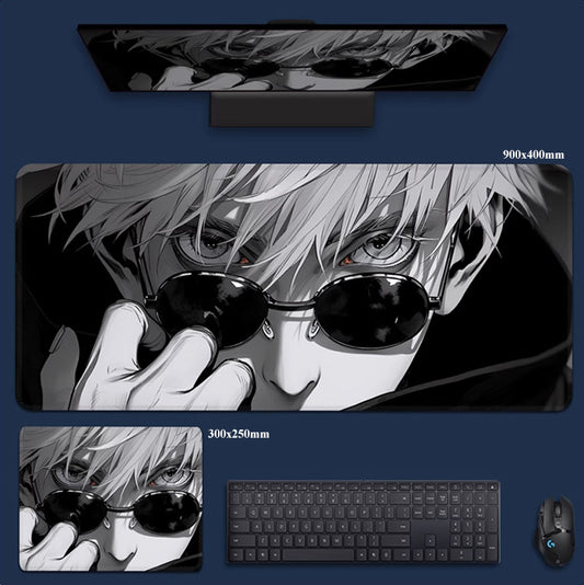 Jujutsu Kaisen Satoru Gojo Black and White Mouse Pad